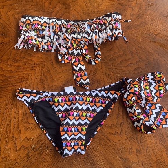 Boho Fringe Pacsun Bathing Suit Set - Picture 3 of 6